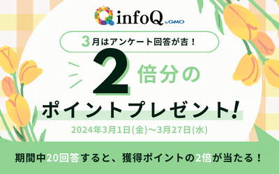 3月はアンケート回答が吉！2倍のポイントプレゼント