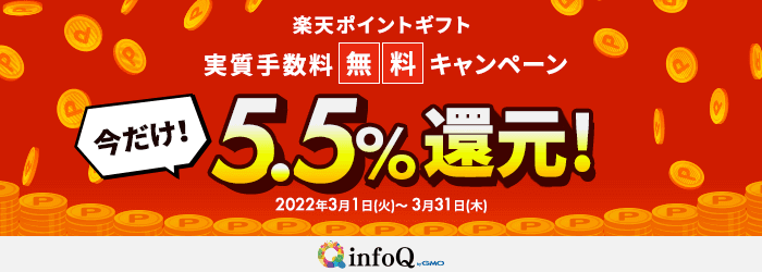 楽天ポイントギフト実質手数料無料キャンペーン