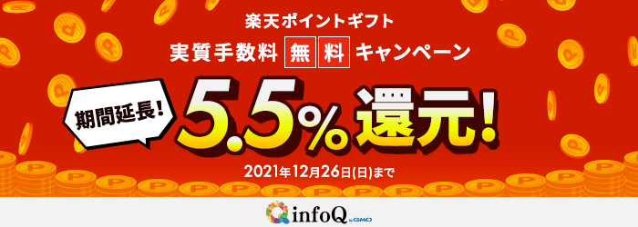 楽天ポイントギフト実質手数料無料キャンペーン