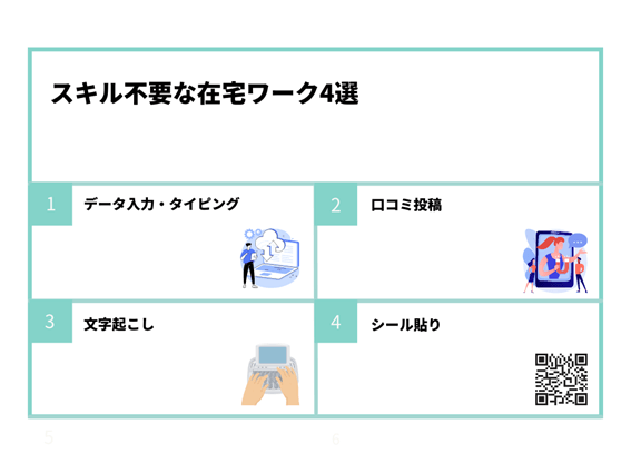 難しくない！スキル不要な在宅ワーク4選